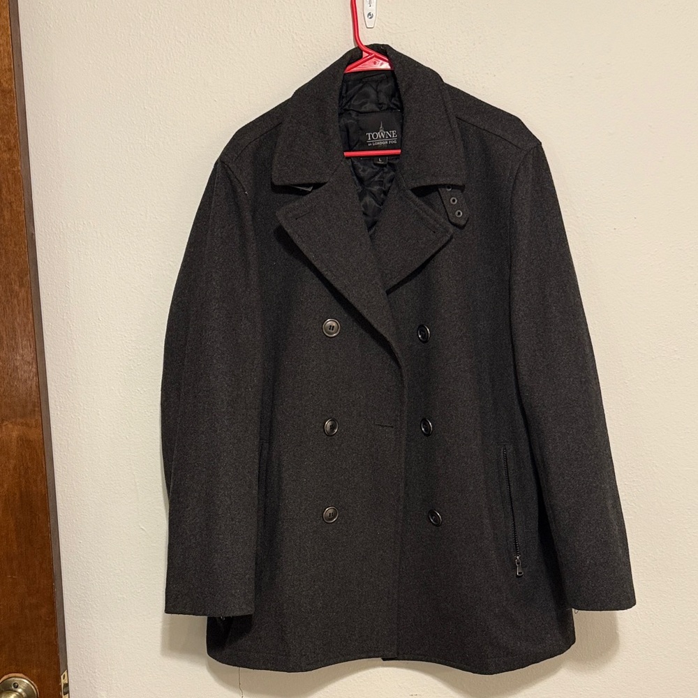 Men's Charcoal Overcoat Jacket